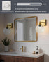 Ruibutrade 1-Light Bathroom Light Fixtures, Matte Gold Vanity Light with Hand-Blown Thick Glass Shade, High Clarity