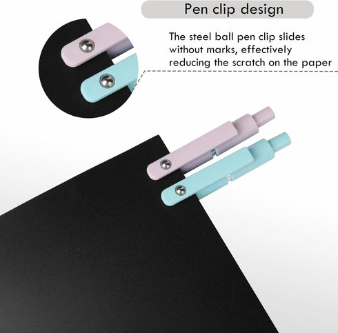 Ddaowanx Gel Pens, 5 Pcs 0.7mm Quick Dry Black Ink, Fine Point Smooth Writing Pens, Cute Office Gifts