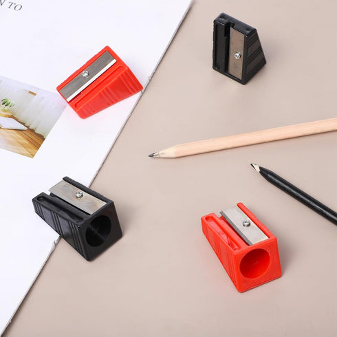 Styquenzer 4 PCS Carpenter Pencil Sharpener, Colourful Manual Portable Woodwork Pencil Cutter Heavy Duty Manual