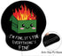Ergonomic Mouse Pad with Wrist Support, Dumpster on Fire Design, Gaming Mousepad with Non-Slip Base