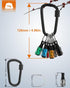 12pc Portable Bit Holder Keychain, 1/4in Hex Shank Screwdriver Bit Clip with Black Carabiner for Impact Driver
