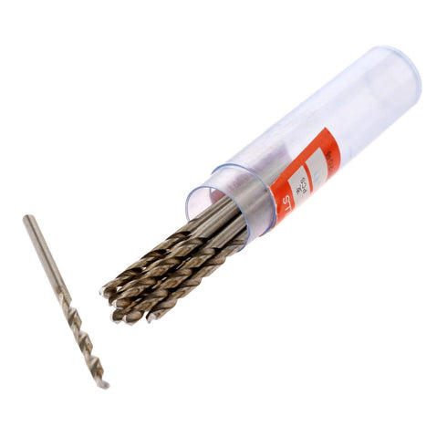 Twist Drill Bits - Mtsooning 10PCS 2.5mm Micro HSS Cobalt Metric Spiral Rotary Tool