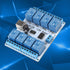 8-Channel 12V USB Relay Board, 8-Channel 12VDC Type-B USB Relay Board Module Controller for Automation Robotics
