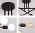 Fixtures,6-Lights MEIXISUE Black Modern Sputnik Chandelier Ceiling Light Industrial Metal Semi Flush Mount Ceiling