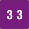 Smead DCC Color-Coded Numeric Label, Purple, 250 Labels per Roll - 3, Label Roll (67423)