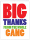 NobleWorks - Big Thanks From The Gang - Gratitude Thank You Card with Envelope (Extra Large 8.5 x 11 Inch) J6887TYG-US