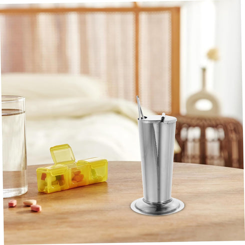 GLEAVI Stainless Steel Tweezers Holder Jar Storage for Salon Lab Tattoo Use Efficient Organizer for Tweezers Sterilizer
