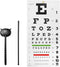Eye Chart Snellen Wall Chart with Hand Pointer and Eye Occluder for Medical Exams (3 Piece Set)