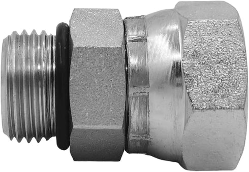 (2-PACK) 6900-06-06-O Hydraulic Adapter Fitting 3/8" Male O-Ring Boss × 3/8" NPSM Female Pipe Swivel