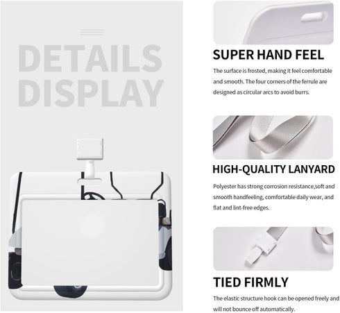 Loklneyk Let's Roll Golf Cart Abs Hard Vertical Plastic Card Sleeve with Transparent Window, Suitable for Id Card