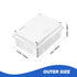 Waterproof Electrical Junction Box (5.9"x4.3"x2.8") with 10 Reserved Holes for Electronics - Sturdy ABS Plastic IP65 Dustproof Project Enclosure - White, (150x110x70mm)