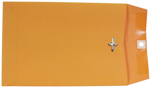 School Smart Kraft Envelopes with Clasp, 6 x 9 Inches, Pack of 100