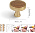 Set 4 of Elegant Golden Walnut Round Cabinet Knobs with Zinc Alloy Base