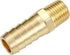 4 PCS Solid Brass Pipe Fitting and Air Hose End Fittings, 1/2" Barb x 1/4" NPT Male Thread Pipe Adapter