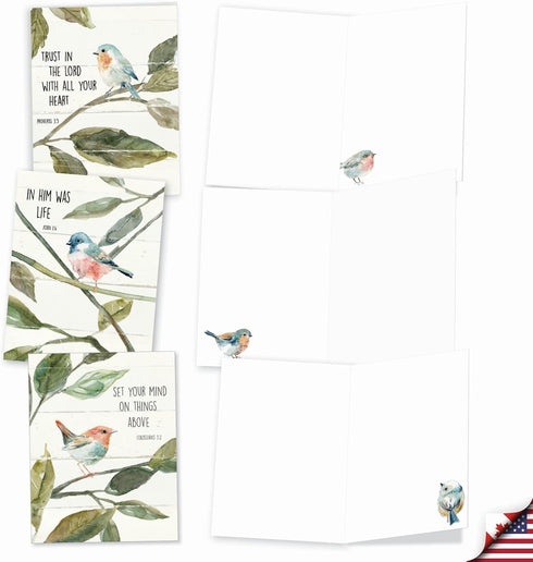 The Best Card Company - 20 Blank Notes with Envelopes, All Occasion Animal Assortment, 10 Designs