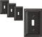 DEWENWILS Decorative Light Switch Cover, Metal Toggle Light Switch Wall Plates, Aged Bronze Outlet Covers for Home,