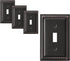 DEWENWILS Decorative Light Switch Cover, Metal Toggle Light Switch Wall Plates, Aged Bronze Outlet Covers for Home,