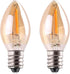 C7 LED Night Light Bulb, E12 Candle Base, 0.5 Watts LED Filament, 4W 5W Equivalent, Pack of 2