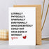 RYYike Poem Thank You Card for Men Women, Heartfelt Appreciation Card for Teacher Doctor, Could Not Have Done It