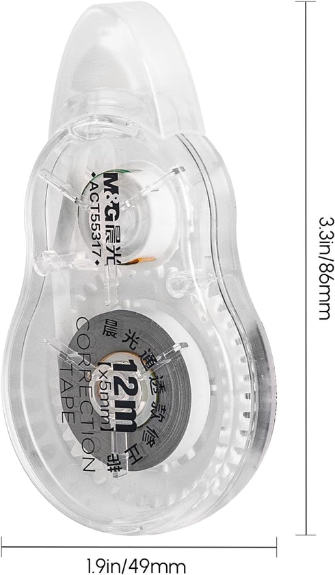 M&G 6 Pack Correction Tape Set, 39FT Long, 72M/234FT White Out, Clear Writing, 1/5 Inch X 32.8 Ft/Pack for Office School