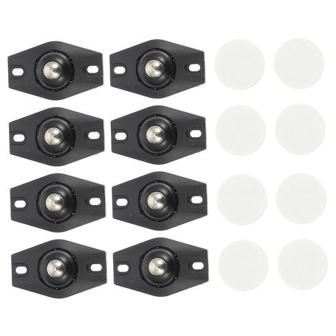 KICHOUSE 8pcs Self-Adhesive Wheels for Storage Boxes and Trash Cans Easy to