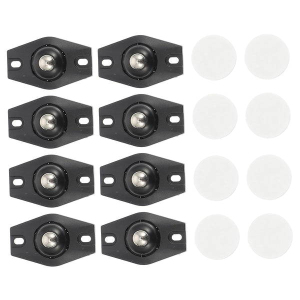 KICHOUSE 8pcs Self-Adhesive Wheels for Storage Boxes and Trash Cans Easy to