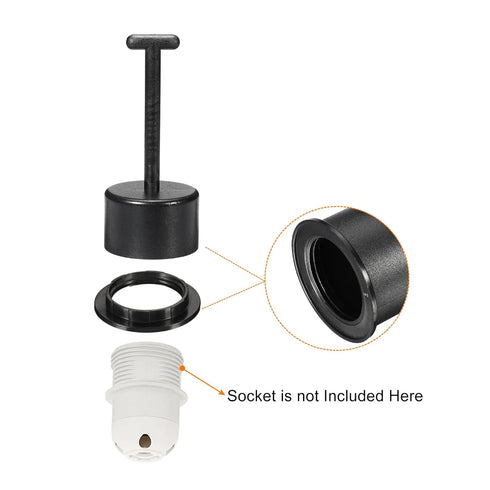 MECCANIXITY E26/E27 Socket Ring Removal Tool, T Type with Lamp Shade Socket Rings, Light Replacing Accessories