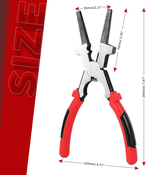8"MIG Welding Pliers, Multi-functional Carbon Steel MIG Welding Pliers with Insulated Handle, Long Nose Pliers Wire Cutting Pliers for Professional Welding - Reliable and Durable by Ziopetru