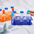SUPERFINDINGS 4 Sets Plastic Test Tube Rack, Detachable Test Tube Display Stands, Blue and Orange