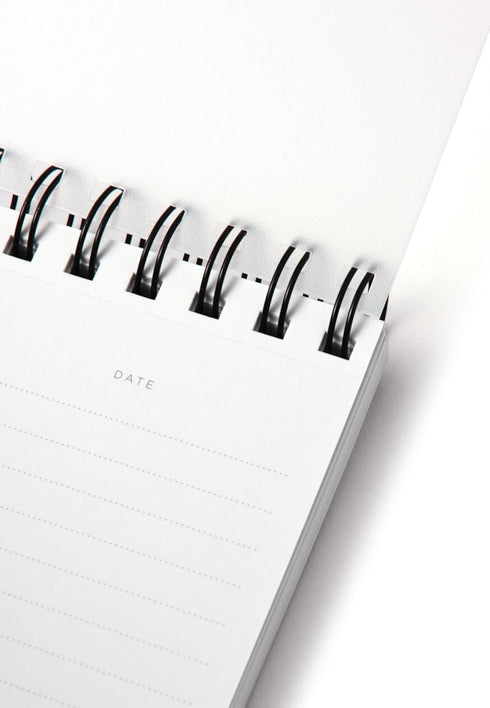 RUSSELL+HAZEL Spiral Memo Notebook, Office Supplies, 7.5” x 9”, 196 Lined Pages, White