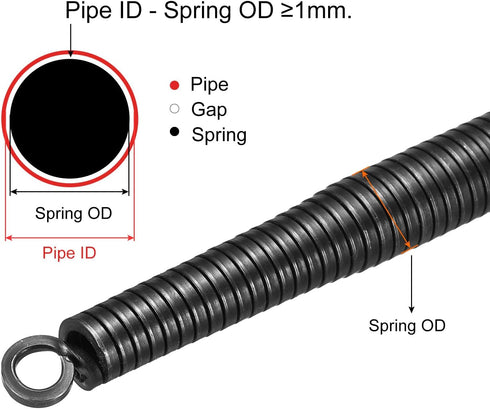 PATIKIL 12.3mm OD A Type Spring Tube Bender 1000mm Long for 16mm 3/8" PVC Pipe in Home Renovations