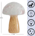 12" Urban Lifestyle Blush Tortoise Glass Mushroom Lamp, Modern Retro Table Lamp for Bedroom, Living Room, or Office