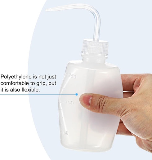 PATIKIL 1000ml Wash Bottle, 12pcs Plastic Squeeze Bottle, Narrow Mouth Watering Tools for Green Soap Cleaning, Clear
