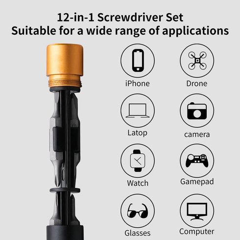 HengTianMei Precision Screwdriver Set, 12 in 1 Small Magnetic Screwdriver Kit for Xbox, Computer, Phone, Laptop