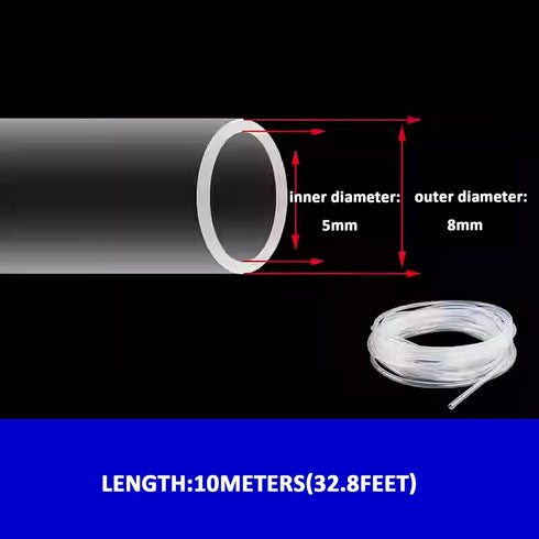 32.8Ft Aquaculture,5mm*8mm COYOUCO Food Grade Silicone Hose for Home Brewing, Beer Lines, Wine Making