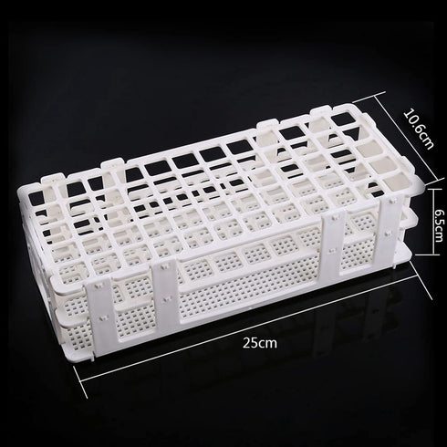 Plastic Test Tube Rack 60 Holes Three Layers Detachable Test Tube Holder for 20mm Test Tubes Laboratory Supplies White