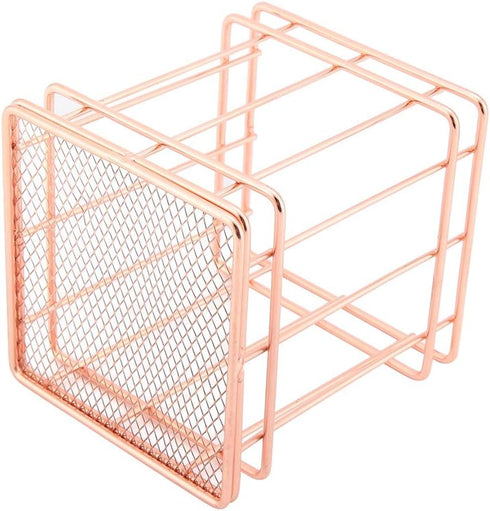 Iron Storage Basket for Makeup Organizer - Small Things Desktop Decor Iron Box Rose Gold