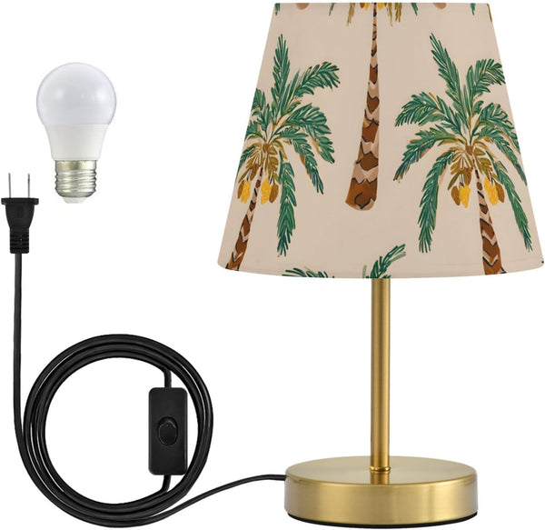 ALAZA Table Lamp for Bedroom Nightstand Tropical Palm Trees Bedside Lamp with