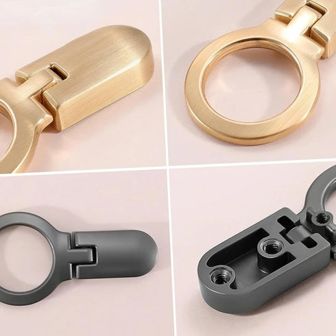 Aoleegatt Handle(5202-16-Gold) Simple Wardrobe Drawer Cabinet Door Handle Handle European Style Coffee Table Bedside