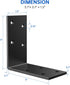 KOMOHOM 1.5"X3"X3" (15PCS) 2x2 I Bracket Angle Iron Galvanized Corner Bracket,L Brackets for Wood