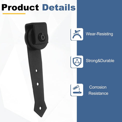 2Pcs (115x29mm, uxcell Sliding Barn Door Hardware Hanger, Mini Sliding Door Hardware for TV Stands Wardrobe Small