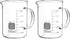 QWORK Beaker with Handle, 500ml Measuring Cup, Borosilicate Glass, 2 Pack