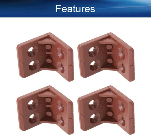 4 12pcs Shelf Support Corner Brace Hole Right Angle Board Holder L Shape Bracket Plastic Furniture Corner Brace