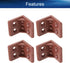 4 12pcs Shelf Support Corner Brace Hole Right Angle Board Holder L Shape Bracket Plastic Furniture Corner Brace