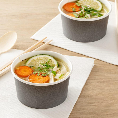 8-Ounce 50 Frozen Coppetta Dessert Cups, Disposable Ice Cream Cups - Lids Sold Separately, Sturdy, Gray Paper Yogurt