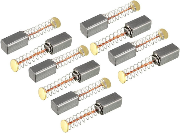uxcell 10Pcs Carbon Brushes for Electric Motor, 10mmx5mmx5mm, Power Tool Replacement Repair Part