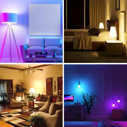 E26 12W Bulb 2.4GHz Bulb,Stepless Dimmable 3000-6500K,100W Equivalent,A19 1000Lumens,CRI>80,Home Decor,1 Bulb GRV Smart