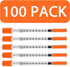 Geeddah 100PACK 1ML 30G 5/16" 8mm (1CC 30G 5/16"-100PACK) Syringe with Needle, Individually Wrapped Lab Supplies
