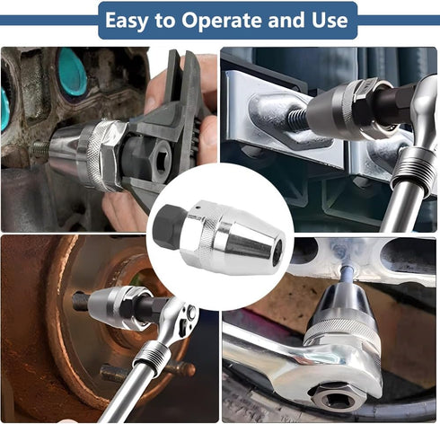 Damaged Bolt and Stud Extractor Tool, 3/8" Drive Broken Stud Remover for 1/4" to 1/2" Rounded Studs