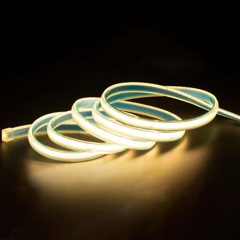 pcningled 3000K LED Light Strip AC 110V 1M Waterproof Lights 110 Volt Plug-in